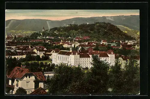 AK Graz, Totalansicht vom Ruckerlberg