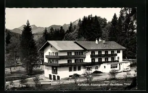 AK Kufstein, Blick auf den Alpengasthof Hechtsee