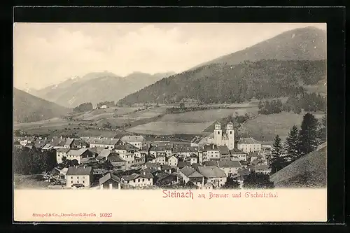 AK Steinach, Ortsansicht mit G`schnitzthal