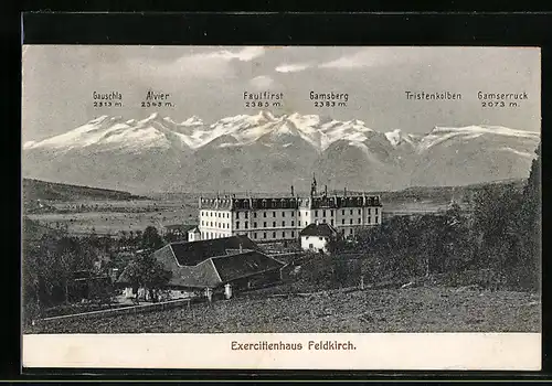 AK Feldkirch, Exercitienhaus mit Bergpanorama