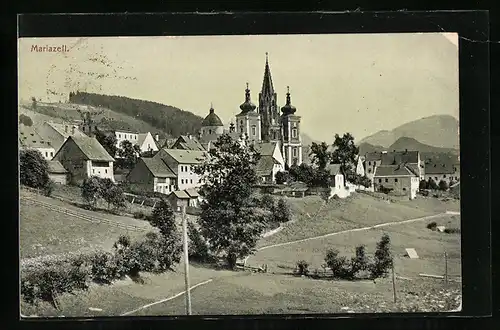 AK Mariazell, Gesamtansicht mit Kirche