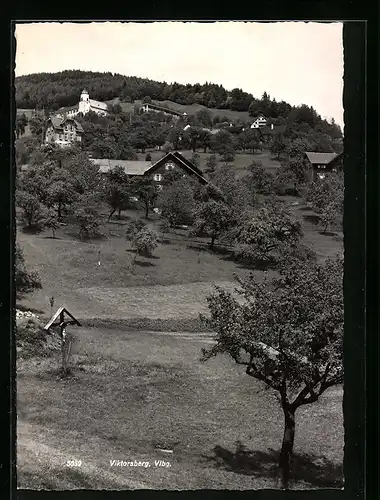 AK Viktorsberg, Blick auf die Häuser und Kirche des Ortes