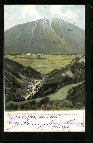 AK Schottwien, Panorama mit Sonnwendstein