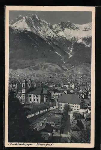 AK Innsbruck, Stadtansicht gegen Brandjoch