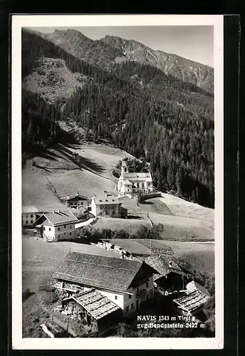 AK Navis /Tirol, Ortsansicht gegen Bendelstein