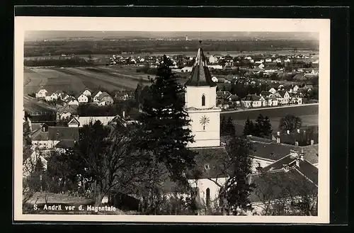 AK St. Andrä vor dem Hagenthale, Teilansicht mit Kirche