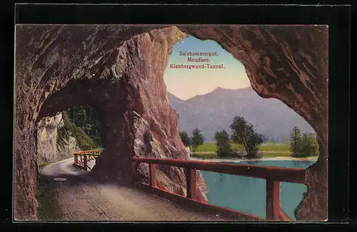 AK Mondsee, Salzkammergut, Kienbergwand-Tunnel