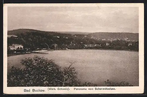 AK Bad Buckow, Panorama vom Schermützelsee