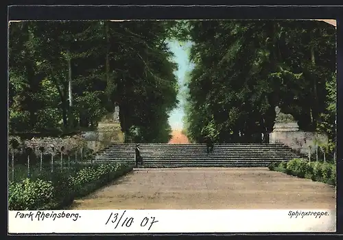AK Rheinsberg, Park Rheinsberg, Sphinxtreppe