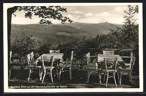 AK Karlsbad, Blick von der Freundschaftshöhe