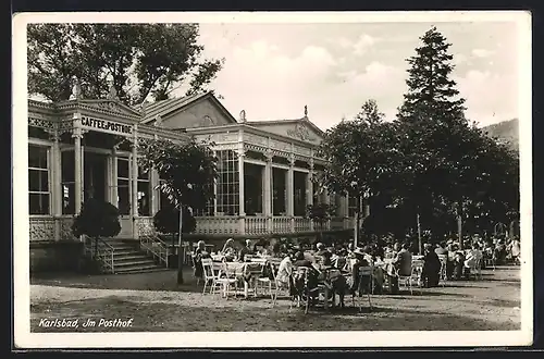 AK Karlsbad, Kaffee zum Posthof