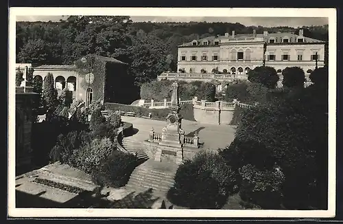 AK Bilin / Bilina, Kuranlagen Sauerbrunn