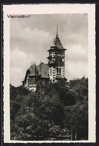 Foto-AK Varnsdorf, Fachwerkhaus