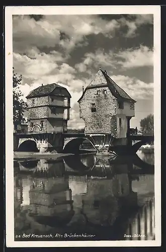 AK Bad Kreuznach, Alte Brückenhäuser