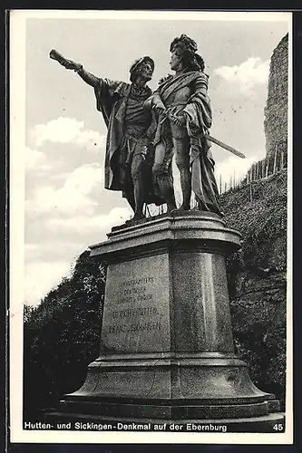 AK Ebernburg, Hutten- und Sickingen-Denkmal