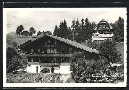 AK Gstaad, Hotel Pension Alpenblick mit Dependance