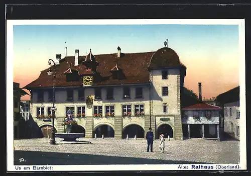 AK Thun, Rathaus mit Vorplatz