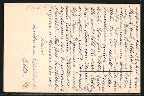 AK Zug, Kloster Maria Opferung, Innenansicht der Kirche