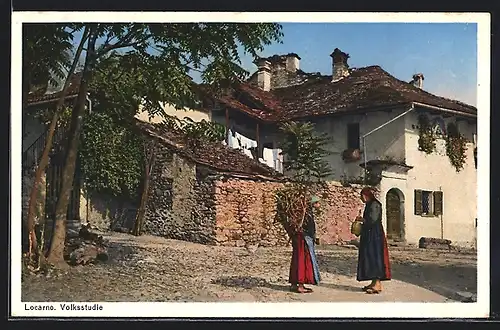 AK Locarno, Volksstudie, Ortsansicht