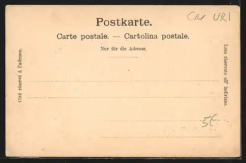 AK Andermatt, Andermatt und Hospenthal aus der Vogelschau