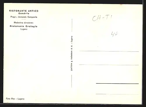 AK Gandria, Ristorante Antico