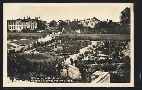 AK Kellenhusen, Ostseebad, Hensens Rosengarten am Strand