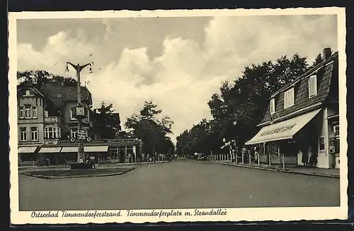 AK Timmendorferstrand, Timmendorferplatz mit Strandallee