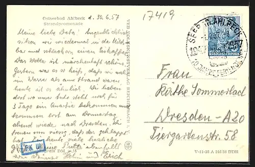 AK Ahlbeck, Partie an der Strandpromenade