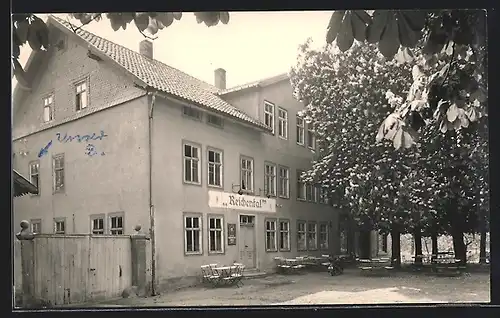 AK Reichental, Strassenpartie am gleichnamigen Gasthaus