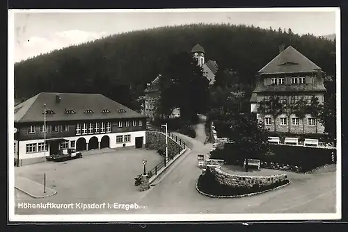 AK Kipsdorf /Erzgeb., Partie am Bahnhof