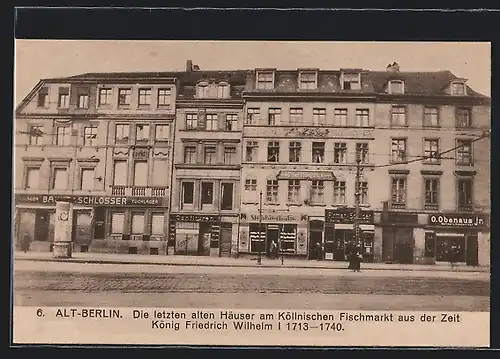 AK Berlin, Alte Häuser am Köllnischen Fischmarkt