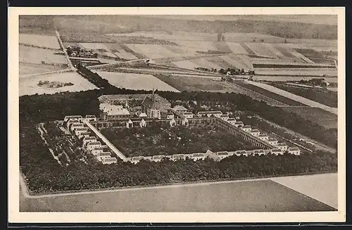 AK Düsseldorf-Unterrath, Karlause Hain vom Flugzeug aus