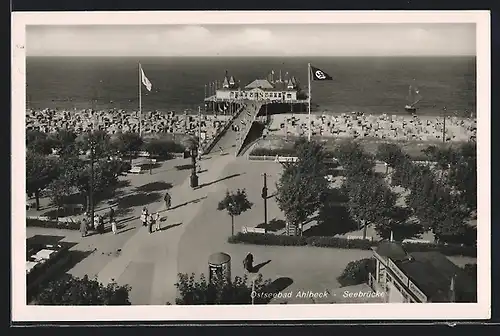 AK Ahlbeck / Usedom, Seebrücke unter der 