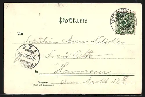 Holz-Imitations-Lithographie Berlin-Tiergarten, Reichstags-Gebäude und Siegessäule, Brandenburger Tor