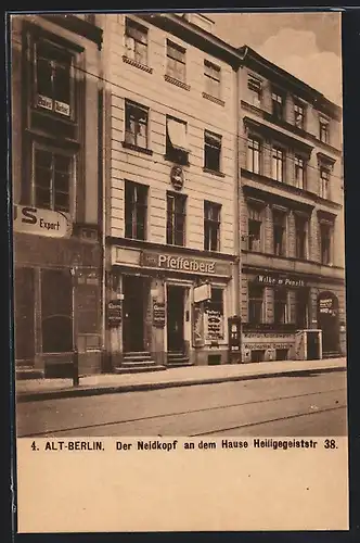 AK Alt-Berlin, Neidkopf am Haus Heiligegeiststrasse 38