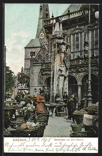 AK Bremen, Marktleben vor dem Roland