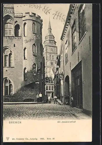 AK Bremen, Strasseneck am Jakobikirchhof