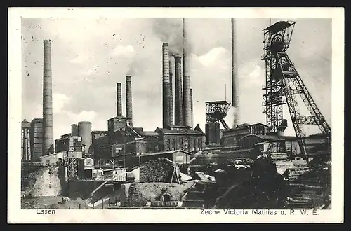 AK Essen, Kohle-Zeche Victoria Mathias u. R. W. E