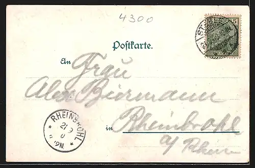 Lithographie Steele-Essen, Blick auf das Restaurant Thierpark