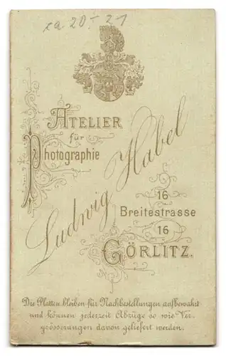 Fotografie Ludwig Habel, Görlitz, Breitestrasse 16, Junger Herr in eleganter Kleidung