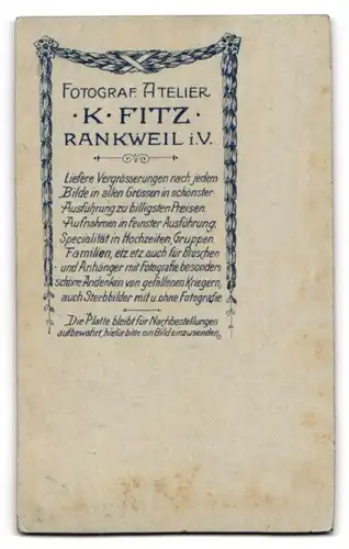 Fotografie K. Fitz, Rankweil i. V., Kleines Mädchen und Junge in hübscher Kleidung