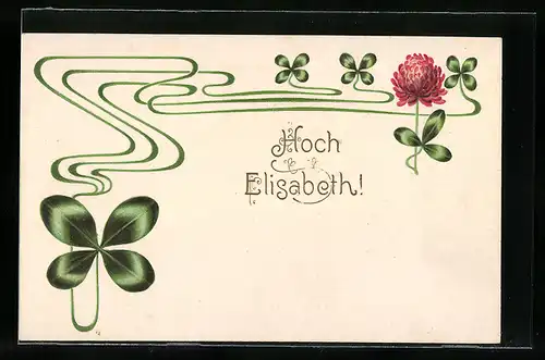 AK Kleeblätter, Hoch Elisabeth, Namenstag