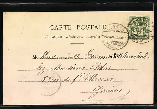 AK Jahreszahl 1902 / 1903, junge Frau schreibt an die Wand und alte Frau geht auf die letzte Reise