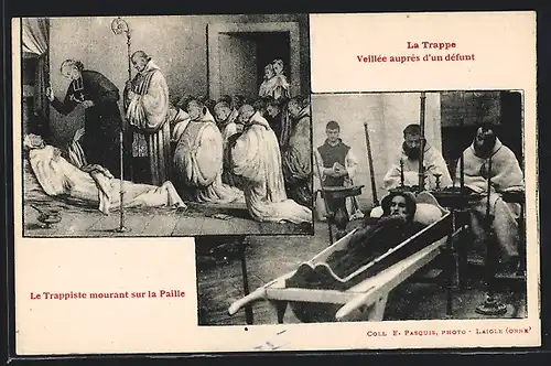 AK La Trappe, Veillée auprés d'un défunt, Le Trappiste mourant sur la Paille