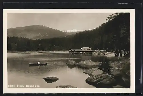 AK Flims, Ruderboot auf dem Cauma-See