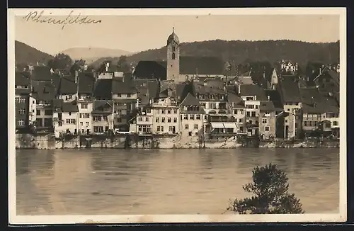 AK Rheinfelden, Blick über das Wasser auf den Ort