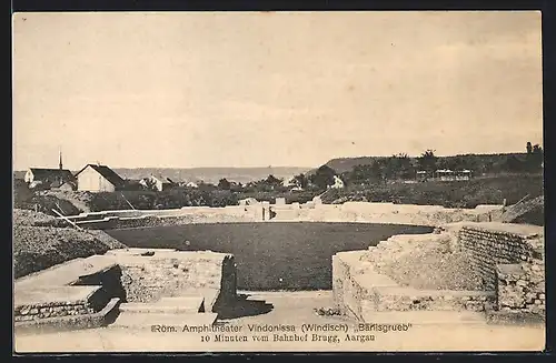AK Windisch, Vindonissa, Röm. Amphitheater, Bärlisgrueb