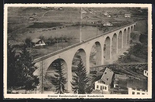 AK Frutigen, Kanderviadukt gegen Kanderbrück