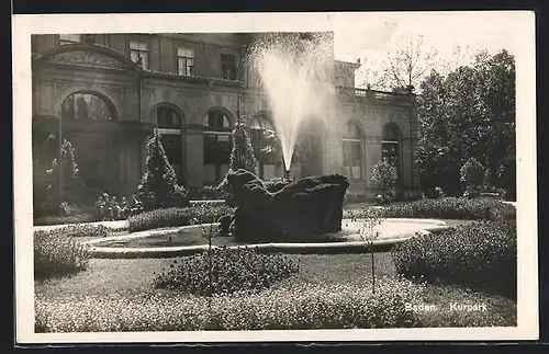AK Baden, Brunnen im Kurpark