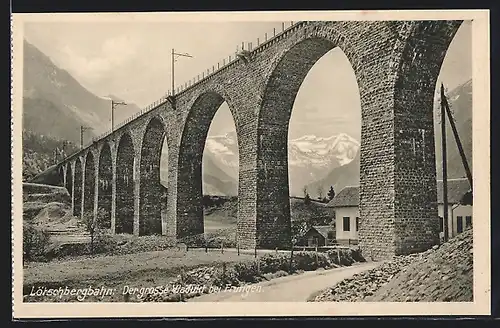 AK Frutigen, Am grossen Viadukt, Lötschbergbahn